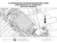 Planzeichnung der 54. Änderung des Flächennutzungsplanes und Aufstellung des Bebauungsplanes C 15 – Wohngebiet Neuer Weg – 