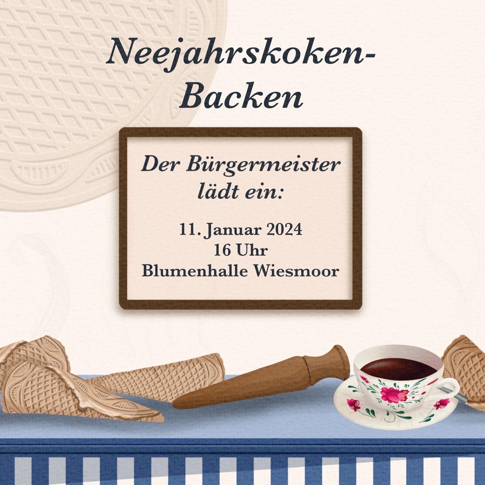 Neujahrskuchen-Backen